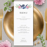 Moon Phase Pink Floral Metaphysical Wedding Menu<br><div class="desc">Our Moon phase wedding invitation suite is perfect for couples who are looking for a metaphysical aesthetic. The watercolor triple moon phase and floral bouquet is accented with pink roses and greenery. Perfect for a spiritual wedding or handfasting.</div>