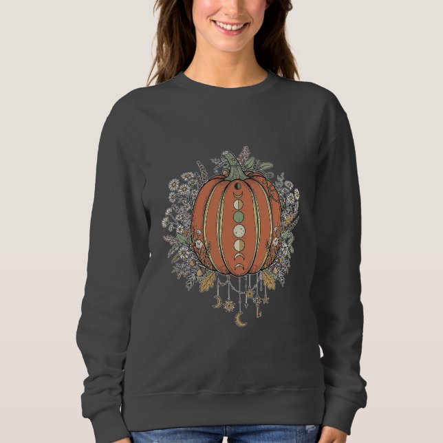 Moon Phase Pumpkin Sweatshirt (Front)