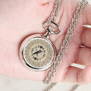 Moon Phase Raven Mandala Watch