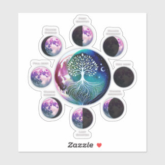  Moon Phase Sticker | Tree of Life Celestial 