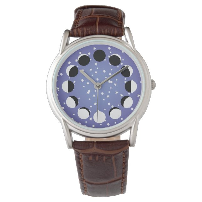 Moon Phase Watch with Stars (Front)