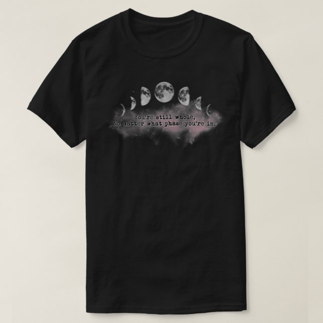 Moon Phase Zip  T-Shirt (Design Front)