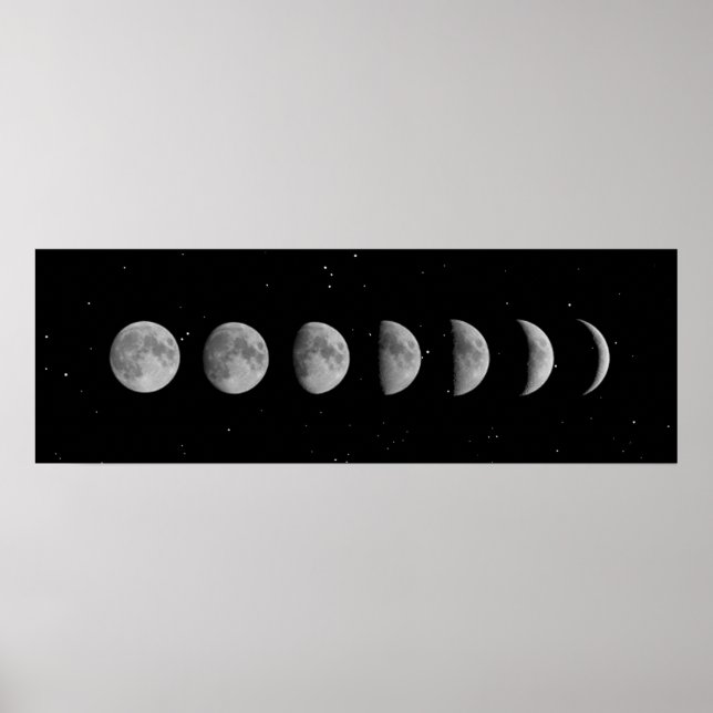 Moon Phases and Stars Poster (Front)
