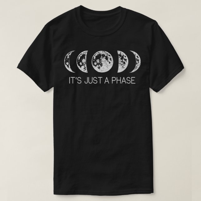 Moon Phases Astronomy Humour T-Shirt (Design Front)
