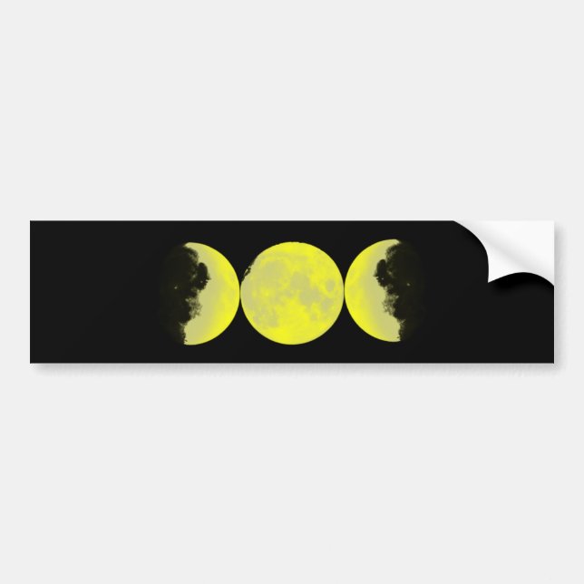 moon phases bumper sticker (Front)