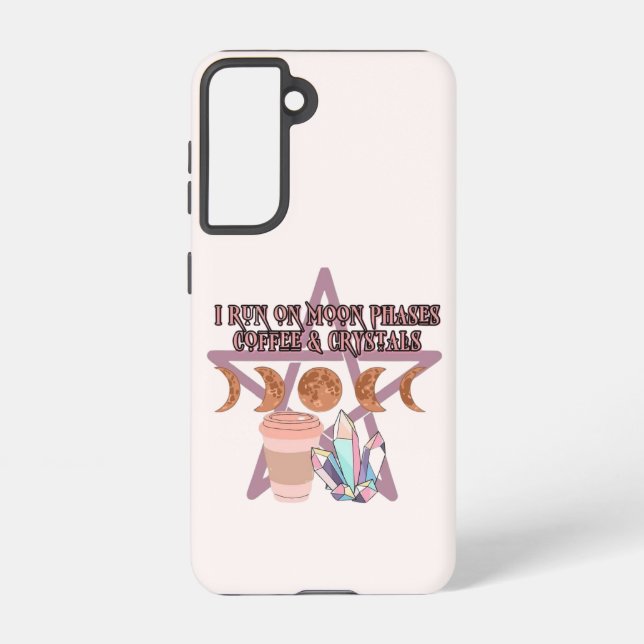 Moon Phases, Coffee, and Crystals Samsung Galaxy S21 Case (Back)