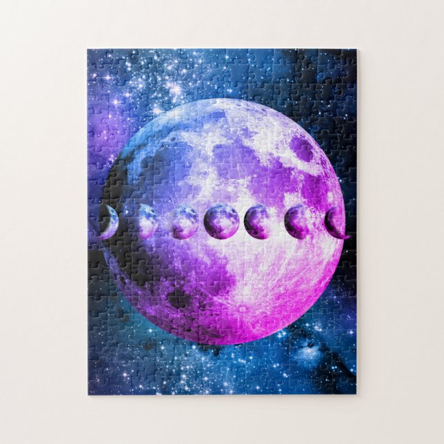 Moon Phases & Glowing Stars of The Universe Jigsaw Puzzle (Vertical)