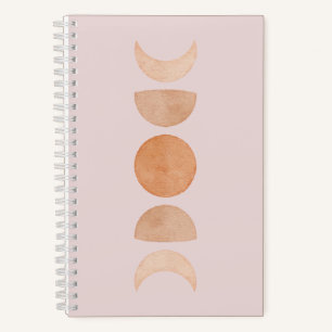 Moon Phases Journal   Blush Pink & Gold
