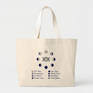 Moon Phases Large Tote Bag
