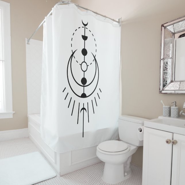 moon phases lunar eclipse shower curtain (In Situ)