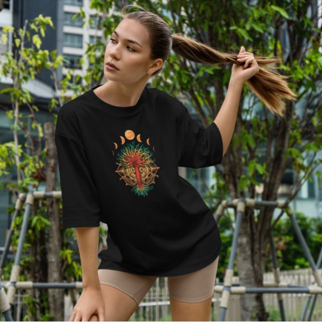 Moon Phases Mandala Nature T-Shirt (Creator Uploaded)