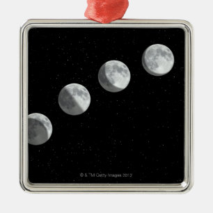 Moon phases metal ornament