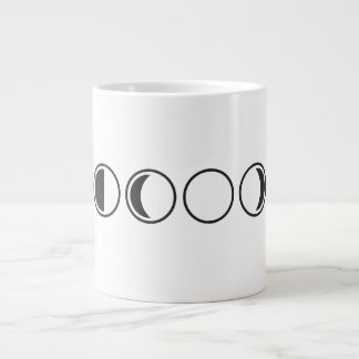 Moon Phases Minimalist Line Art Large Coffee Mug