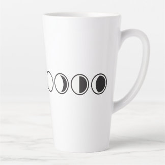Moon Phases Minimalist Line Art Latte Mug
