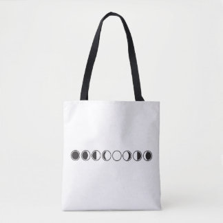 Moon Phases Minimalist Line Art Tote Bag