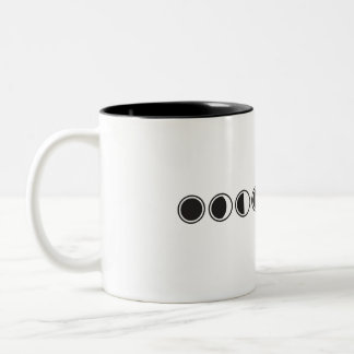 Moon Phases Minimalist Line Art Two-Tone Coffee Mug