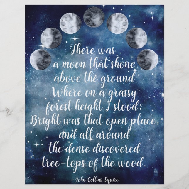 Moon Phases Mystic Scrapbook Paper (Front)