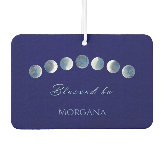 Moon Phases Personalized Car Air Freshener (Front)