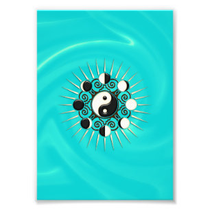 Moon Phases, Sun & Yin Yang - Polarity & Duality Photo Print