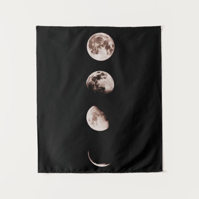 Moon Phases Wall Art – Celestial Home Decor Tapestry (Front)
