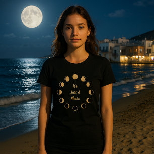 Moon Phases Waxing Gibbous & Waning Crescent T-Shirt