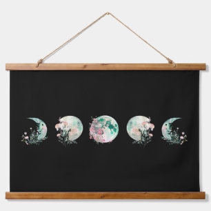 Moon Phases Wood Topped Wall Tapestry