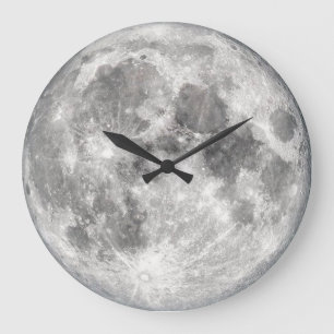 Moon Photo Large Clock
