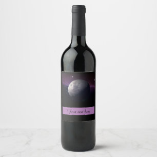Moon Photo Personalised Wine Label