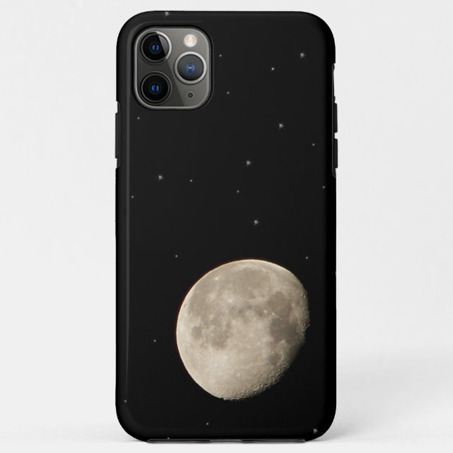 Moon Photo Starry Black Night Sky Space Case-Mate iPhone Case (Back)