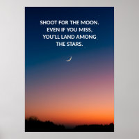 Moon Photography Motivational Quote Poster