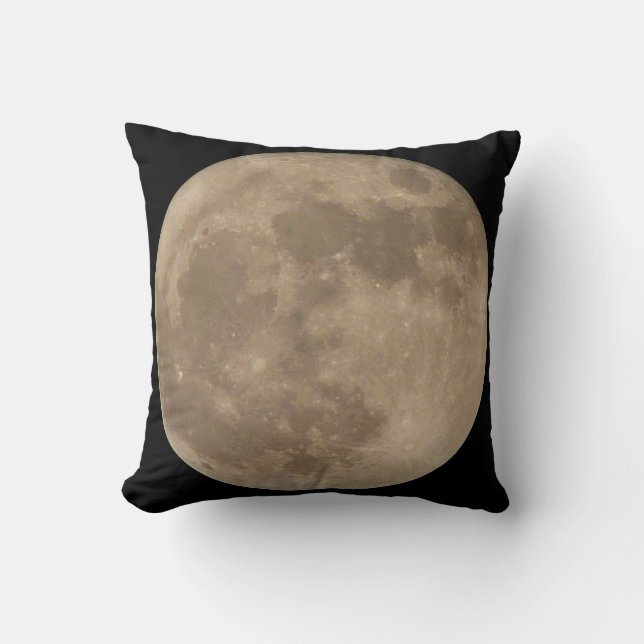 Moon Pillow Full Moon Throw Pillow Moon Gifts (Front)