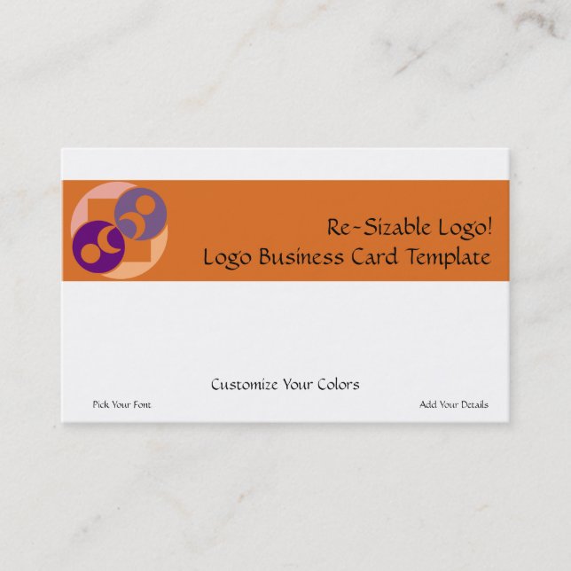 Moon Planet Logo Business Card (Front)