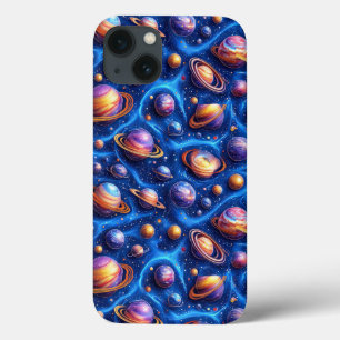 Moon planets galaxy iPhone 13 case