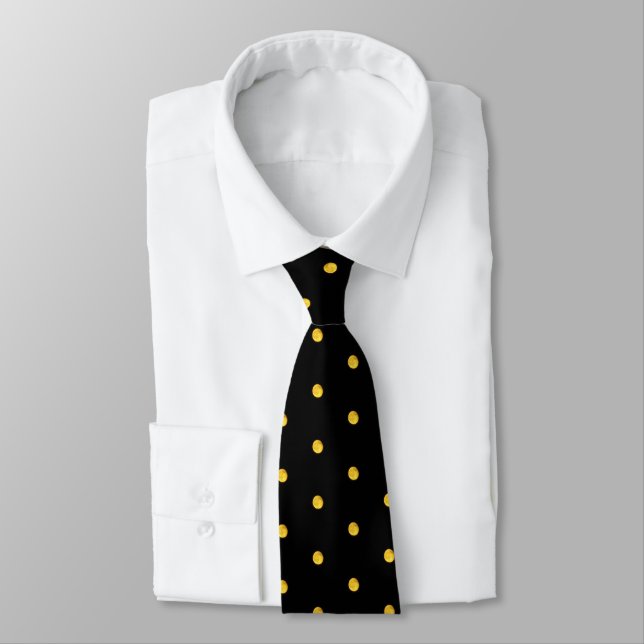 Moon Polka Dots Halloween Tie (Tied)
