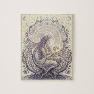 Moon Priestess Goddess Jigsaw Puzzle