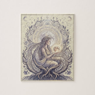 Moon Priestess Goddess Jigsaw Puzzle