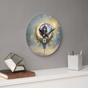Moon Priestess – Keeper of the Celestial Balance. Large Clock