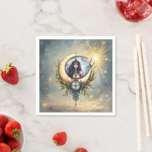 Moon Priestess – Keeper of the Celestial Balance. Napkin