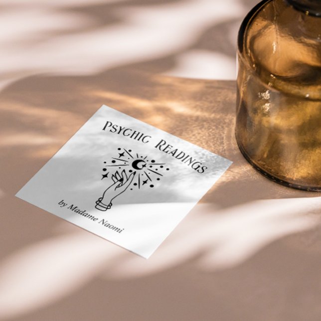 MOON PSYCHIC MEDIUM PALM READING FORTUNE TELLER  SQUARE BUSINESS CARD (Creator Uploaded)
