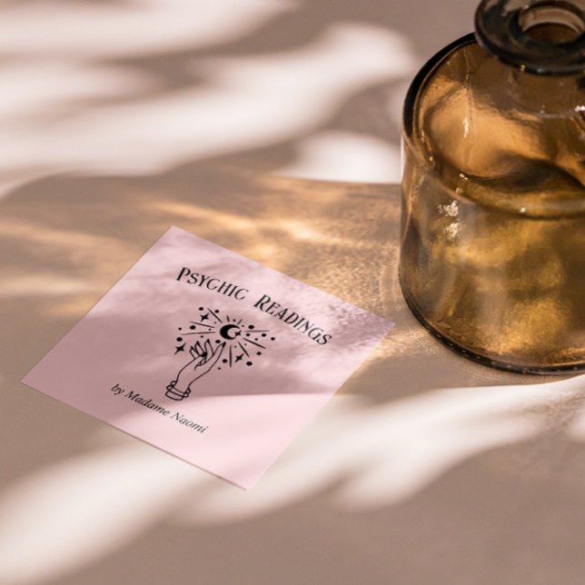 MOON PSYCHIC MEDIUM PALM READING FORTUNE TELLER  SQUARE BUSINESS CARD (Creator Uploaded)