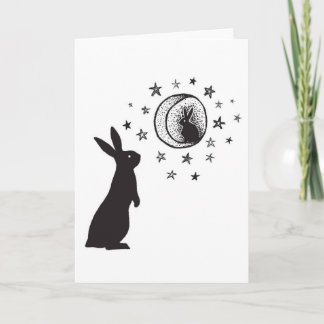 Moon Rabbit - blank greeting card