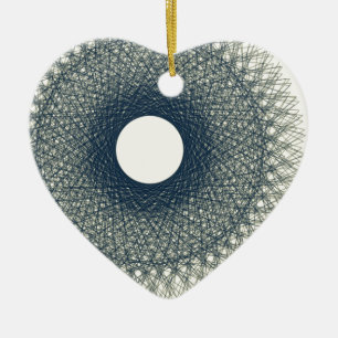 moon radiating black light  abstract art ceramic tree decoration