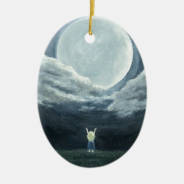 Moon Reach Ceramic Ornament (Front)