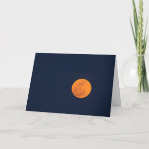 Moon Rise of the Super Moon   Savannah, Georgia Card