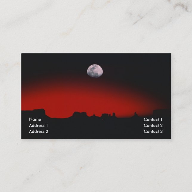 Moon Rise Profile Card (Front)