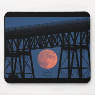 Moon Rising under Walkway Bridge Mouse Pad