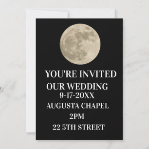 MOON ROMANTIC CUSTOM WEDDING INVITATIONS