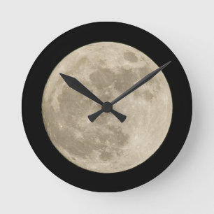 MOON  ROUND CLOCK