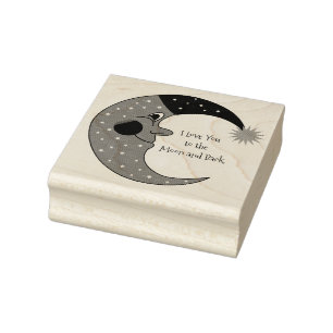 Moon Rubber Stamp