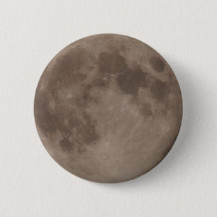 Moon satellite lunar moonlight 6 cm round badge